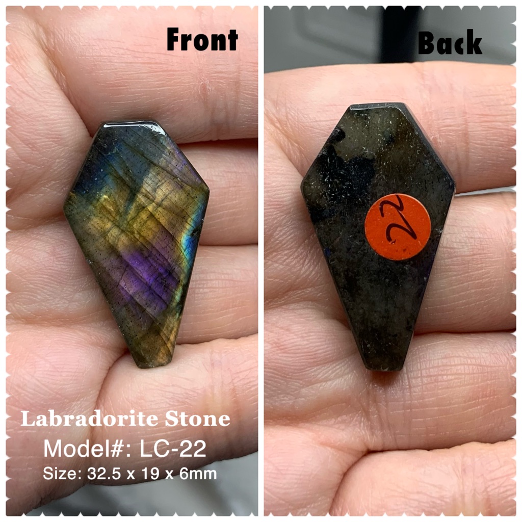 Natural Labradorite Pentagon Flashy Purple (1 Piece)